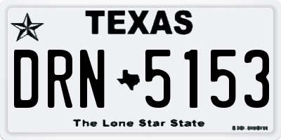 TX license plate DRN5153