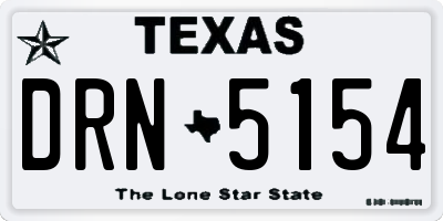 TX license plate DRN5154