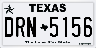 TX license plate DRN5156