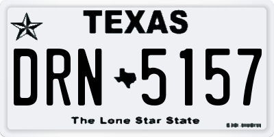 TX license plate DRN5157