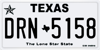 TX license plate DRN5158
