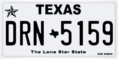 TX license plate DRN5159