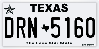 TX license plate DRN5160