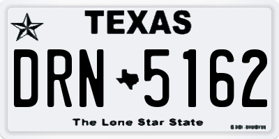 TX license plate DRN5162