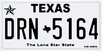 TX license plate DRN5164