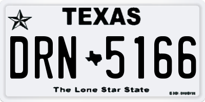 TX license plate DRN5166