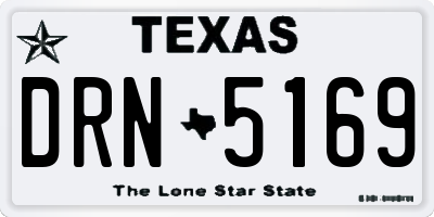 TX license plate DRN5169