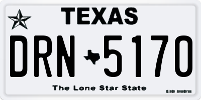 TX license plate DRN5170