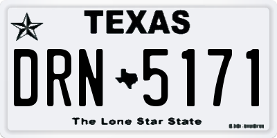 TX license plate DRN5171