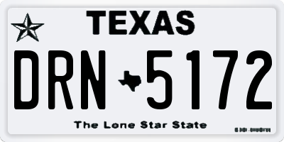 TX license plate DRN5172