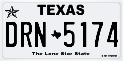TX license plate DRN5174