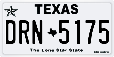 TX license plate DRN5175