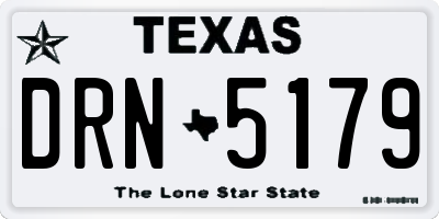 TX license plate DRN5179