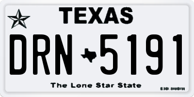 TX license plate DRN5191