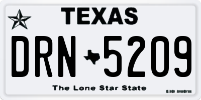 TX license plate DRN5209