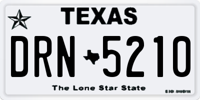 TX license plate DRN5210