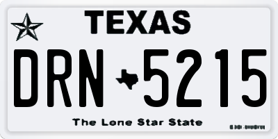 TX license plate DRN5215