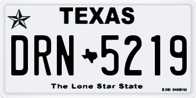 TX license plate DRN5219