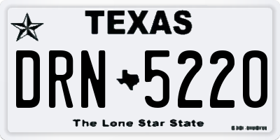 TX license plate DRN5220