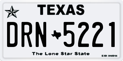 TX license plate DRN5221