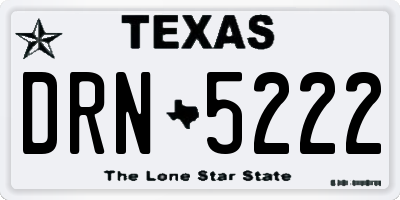 TX license plate DRN5222
