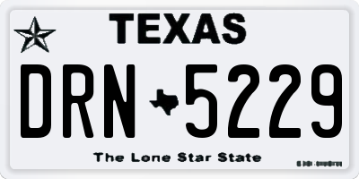 TX license plate DRN5229