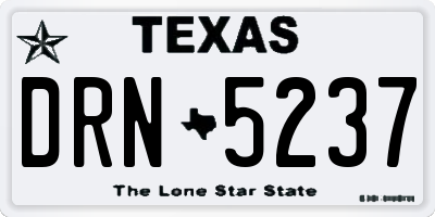 TX license plate DRN5237
