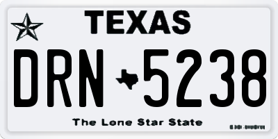 TX license plate DRN5238