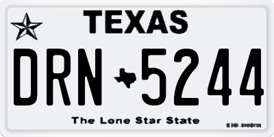 TX license plate DRN5244