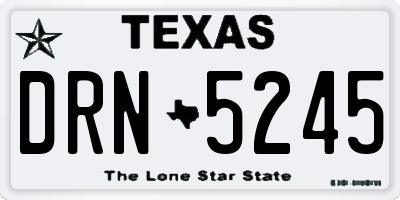 TX license plate DRN5245