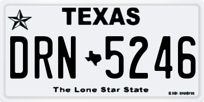 TX license plate DRN5246