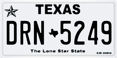 TX license plate DRN5249