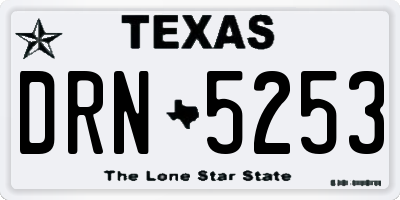 TX license plate DRN5253