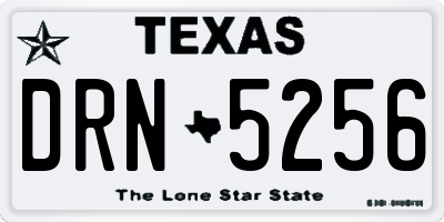 TX license plate DRN5256