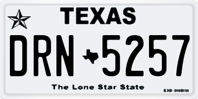 TX license plate DRN5257