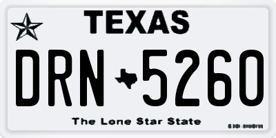 TX license plate DRN5260