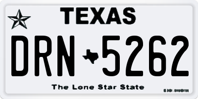 TX license plate DRN5262