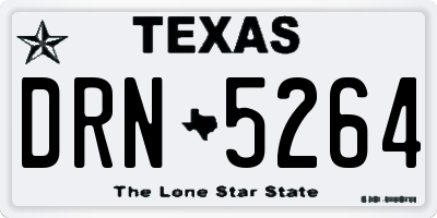 TX license plate DRN5264