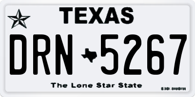 TX license plate DRN5267