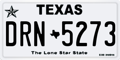 TX license plate DRN5273