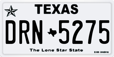 TX license plate DRN5275