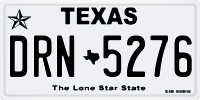 TX license plate DRN5276