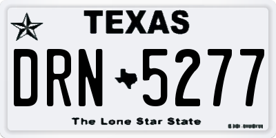 TX license plate DRN5277