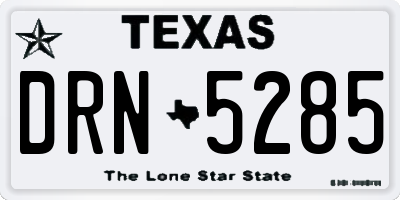 TX license plate DRN5285