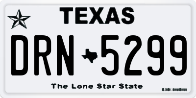 TX license plate DRN5299