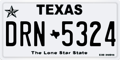 TX license plate DRN5324
