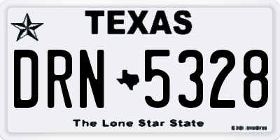 TX license plate DRN5328