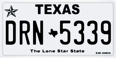 TX license plate DRN5339
