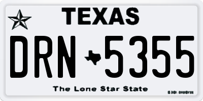 TX license plate DRN5355