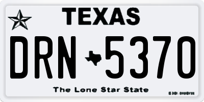 TX license plate DRN5370